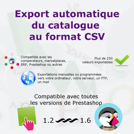Export du catalogue au format CSV pour PrestaShop