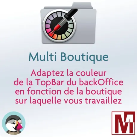 Module PrestaShop pour personnaliser la couleur de la TopBar du Backoffice en mode multi boutique